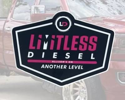 Limitless Diesel - Pink Logo Sticker 3x2.5"  2-Pack