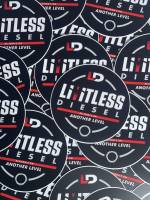 Limitless Diesel - Circle Logo Sticker 4 inches - Image 2