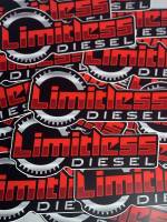 Limitless Merch - Swag Pack - Limitless Diesel - Red/Silver Clutch Sticker 8x3.5"